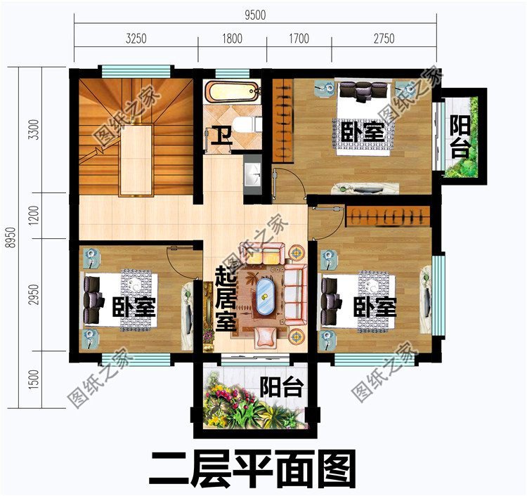 農村三層自建房效果圖，占地不大，簡單好看，室內設計符合現代生活