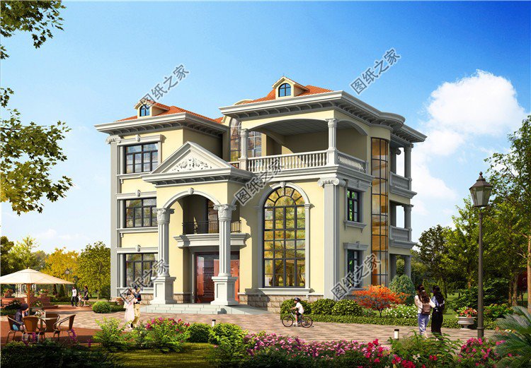 農村三層自建房效果圖，占地不大，簡單好看，室內設計符合現代生活