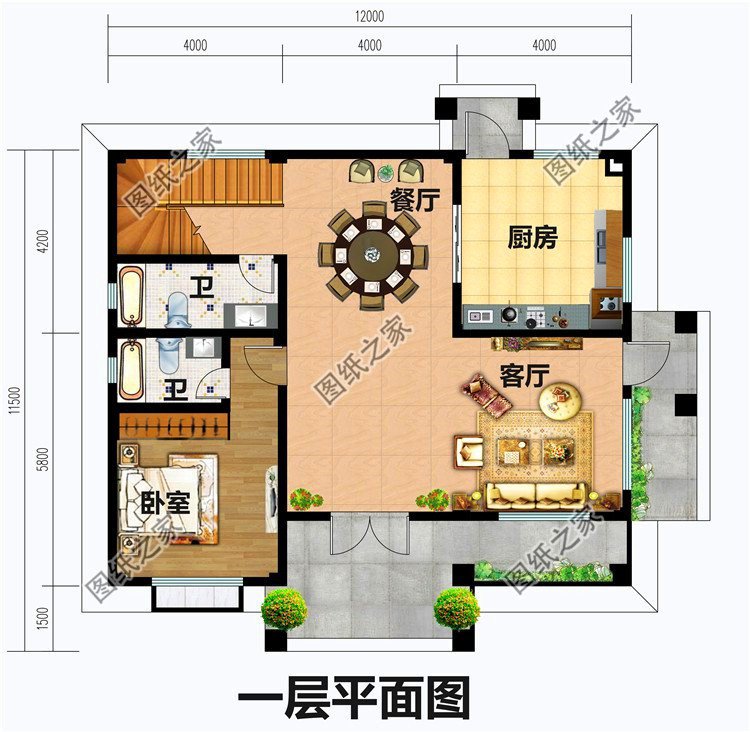 農村三層自建房設計圖 現在蓋過年住上新房子，含平面圖