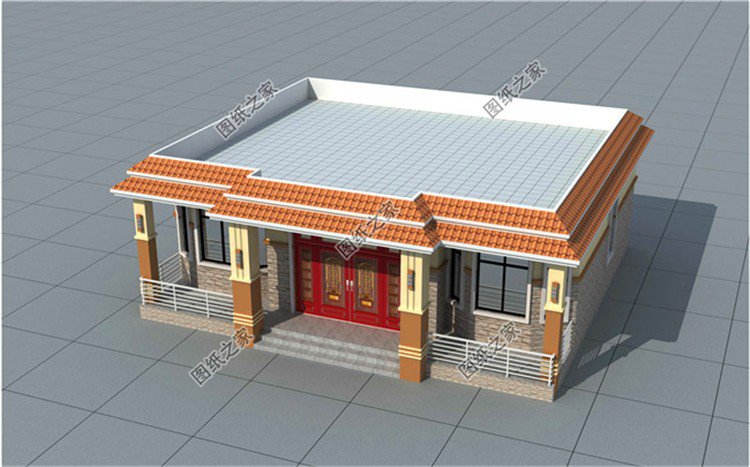 農村一層自建房設計圖，這三套別墅含全套設計圖，主體十來萬拿下