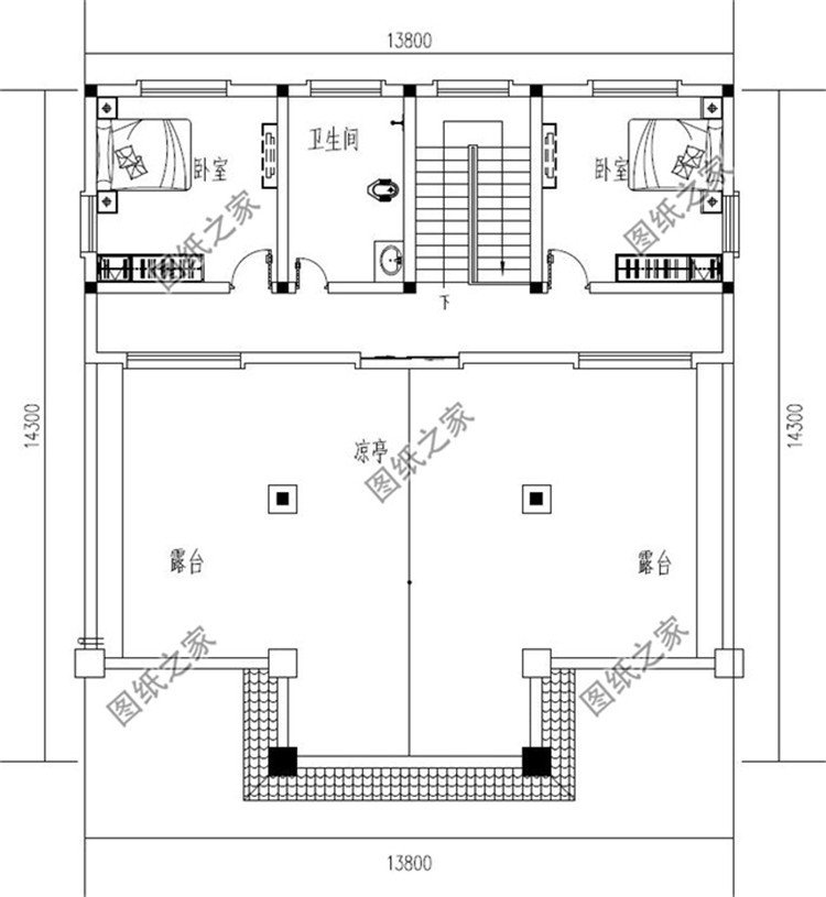 農村平屋頂三層自建房設計圖，盡享農村幸福生活，非常適合農村建造