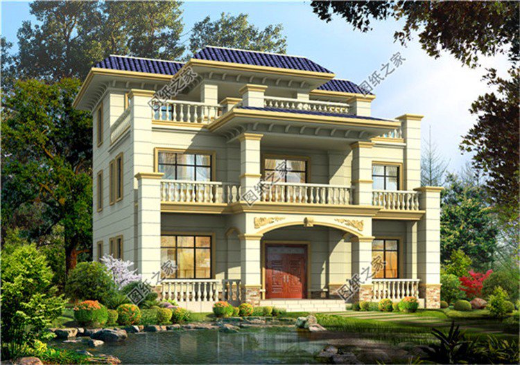 農村平屋頂三層自建房設計圖，盡享農村幸福生活，非常適合農村建造