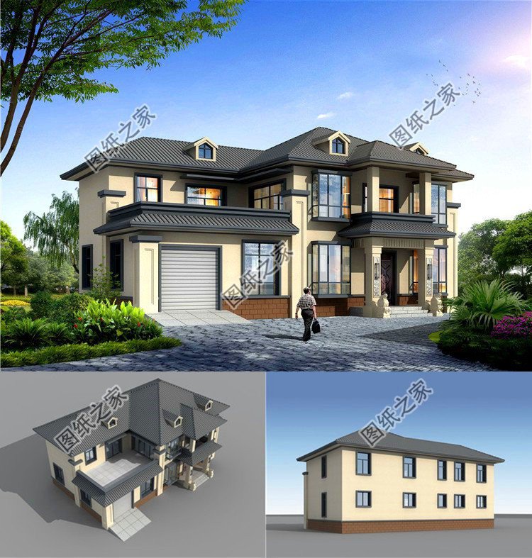 戶型大氣美觀二層樓設計圖，是大多數(shù)人想要的戶型，建一棟賊有面子