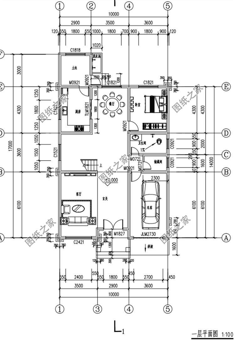 帶車庫三層別墅設(shè)計(jì)圖，有房有車才是硬道理，城里親戚看了羨慕
