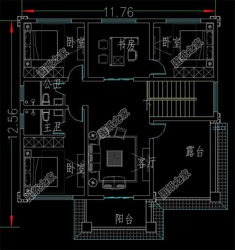 三層別墅二三層都有陽臺效果圖大全，沒有花里胡哨，只有實用的布局