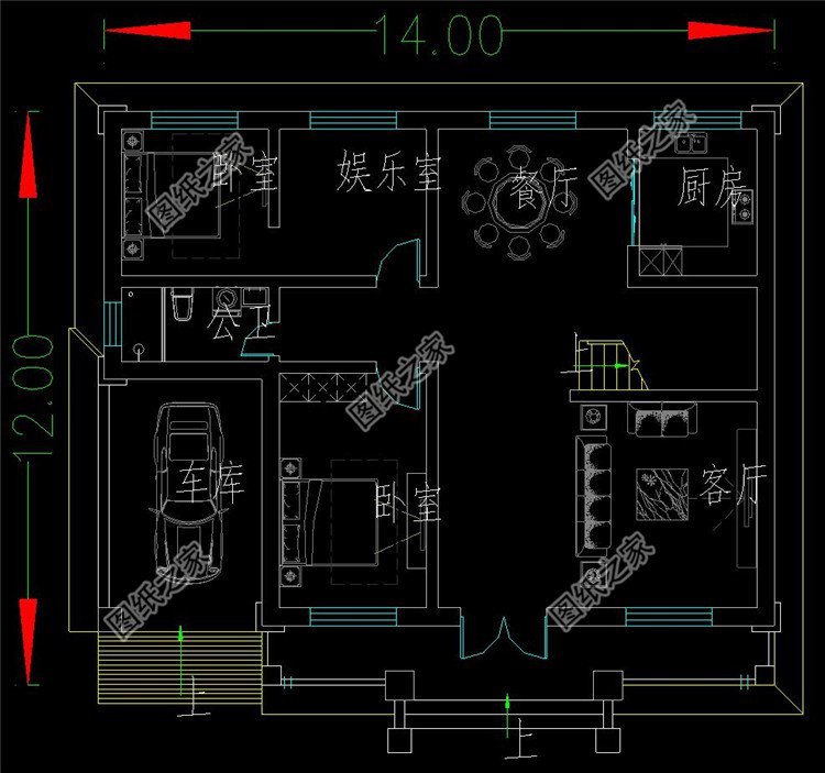 二層帶車庫別墅總設計圖，希望有一款是你喜歡的