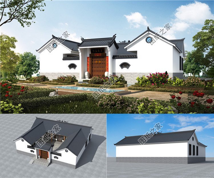 最簡單的農(nóng)村自建房帶院子圖片，只建一棟這樣的宅子也是不錯(cuò)的選擇