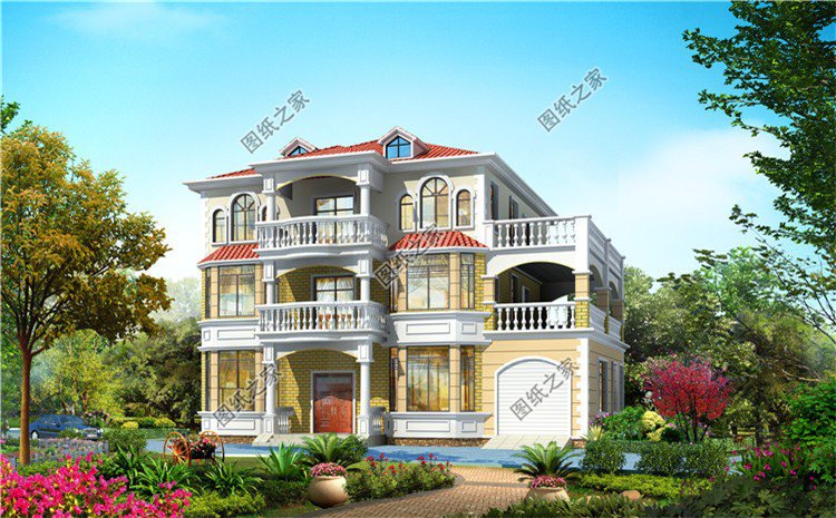 四開間大三層別墅設計圖，農村房子這樣蓋超有面子，你還在等什么