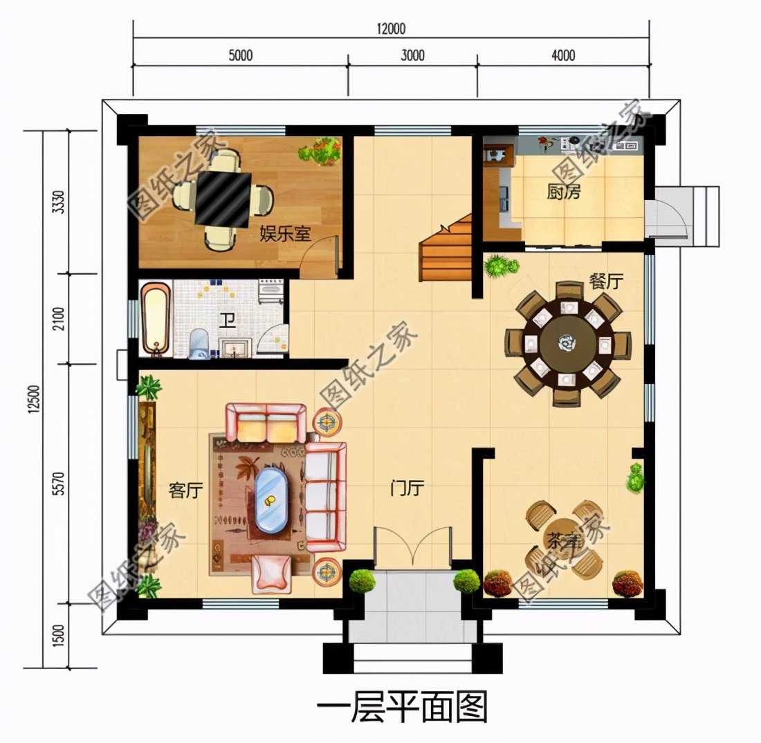 鄉(xiāng)下三層小洋樓戶型圖，農(nóng)村土豪最?lèi)?ài)的戶型，含全套施工圖