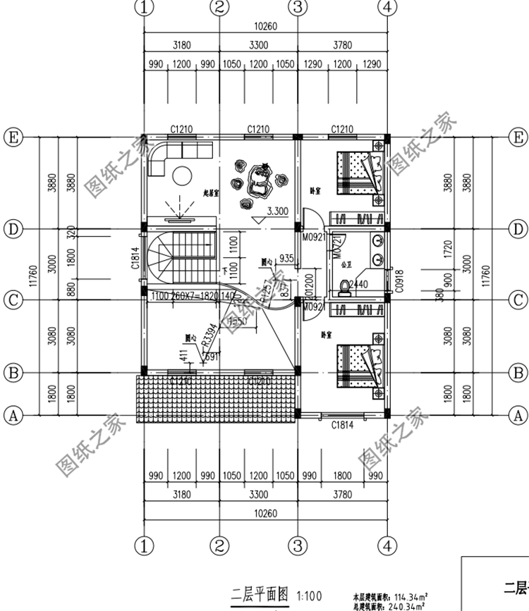 占地130平二層別墅設計圖，南北方都能建的戶型，下半年建房不用愁了
