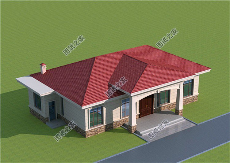 四室兩廳一層平房設(shè)計圖，平房建好了送給父母當(dāng)養(yǎng)老房正合適，喜歡收藏