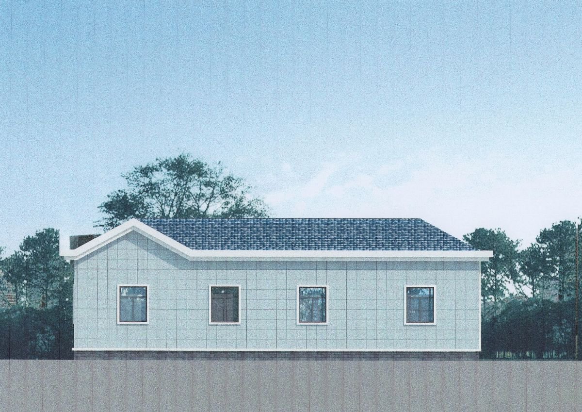 開間15米左右的一層自建房，空間足夠大，值得農村一建