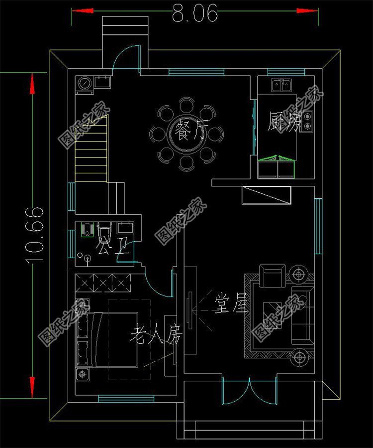 開間設(shè)計(jì)8米寬的自建房，雖然不大，建成也好看