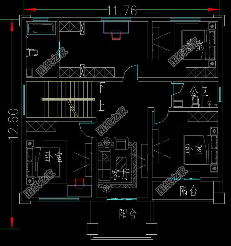 農村磚混三層自建房設計圖，適合自己的才最舒適，建好讓人百看不厭