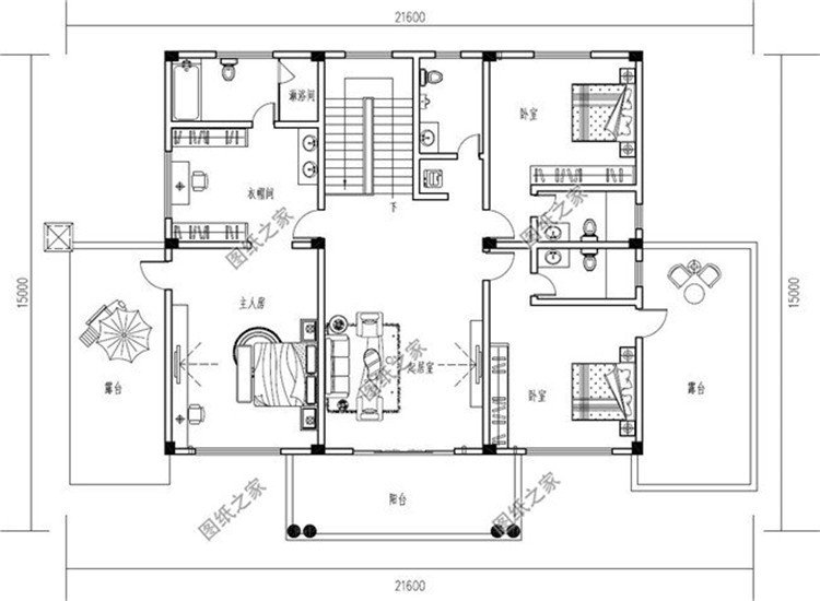 大面寬二層別墅設(shè)計圖，長輩看了都夸建的好，大面寬十分大氣