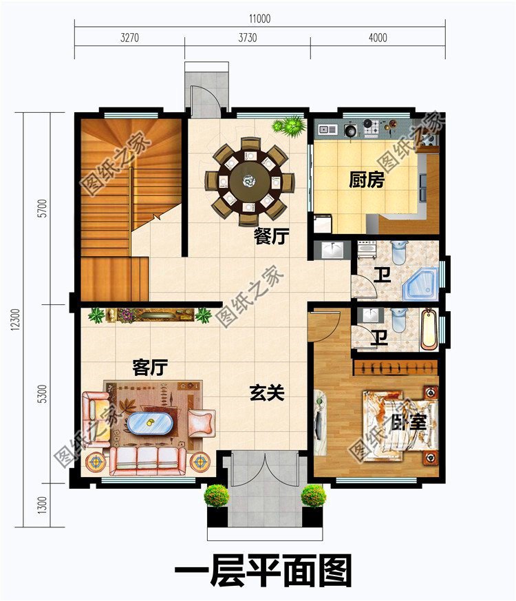 三開間小三層別墅設計圖，造型簡單不就是用，采光通風都不是問題