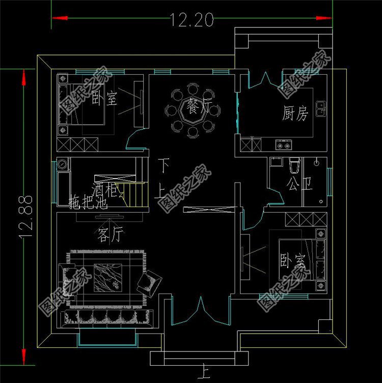老家三層自建房效果圖，臥室還帶套衛設計，好看實用