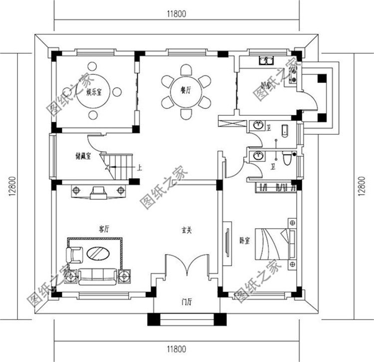 簡單二層最新戶型別墅設計圖，對稱設計，精致美觀簡單易建