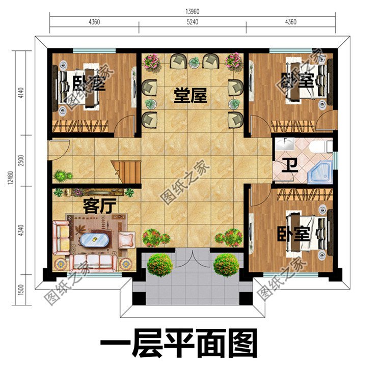 簡歐農(nóng)村三層住宅設(shè)計圖