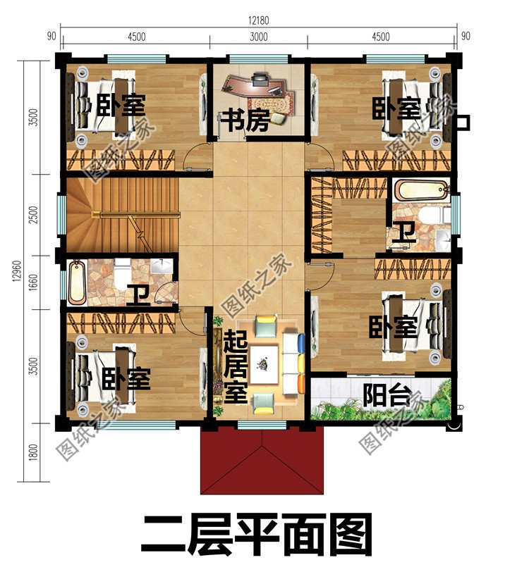 140平方米新農(nóng)村三層房屋