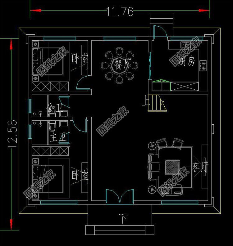 農村正三間房設計圖，造型別致，新穎前衛