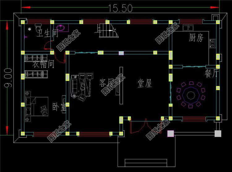 有傳統堂屋戶型的自建房，布局真心的贊！