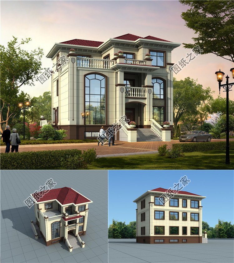 挑空客廳＋旋轉樓梯的三層別墅，看了真想趕緊掙錢回老家建一棟