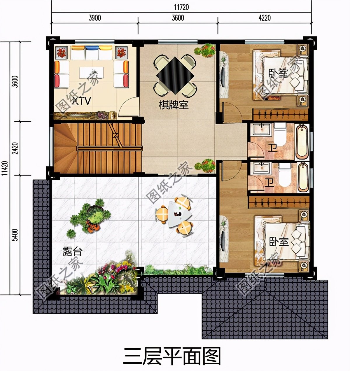 挑空客廳＋旋轉樓梯的三層別墅，看了真想趕緊掙錢回老家建一棟