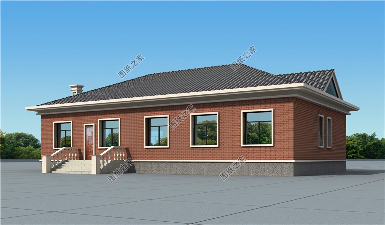 一層平房設計圖，農村住宅的最愛，喜歡就建起來