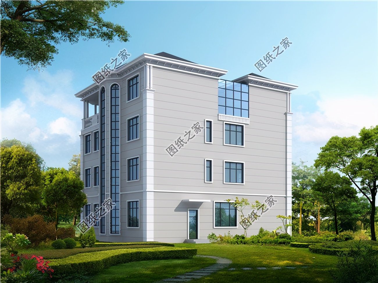 農村四層自建房設計，寬敞大氣一墅獨享