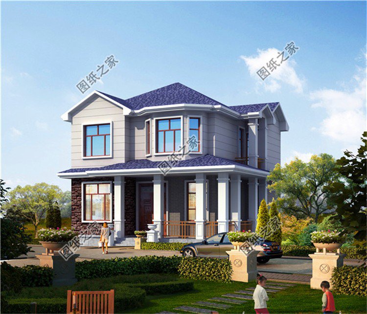 9米開間自建房設計圖，外觀美觀大方，造價絕對經濟實惠