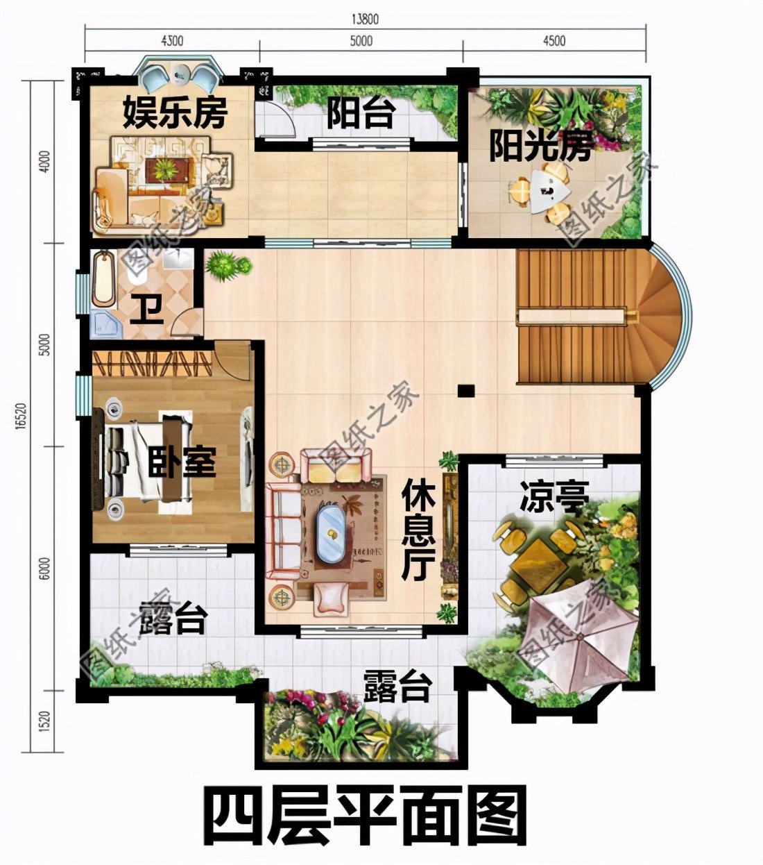 鄉村四層住宅設計平面圖，農村建棟無問東西，用心享受鄉村生活