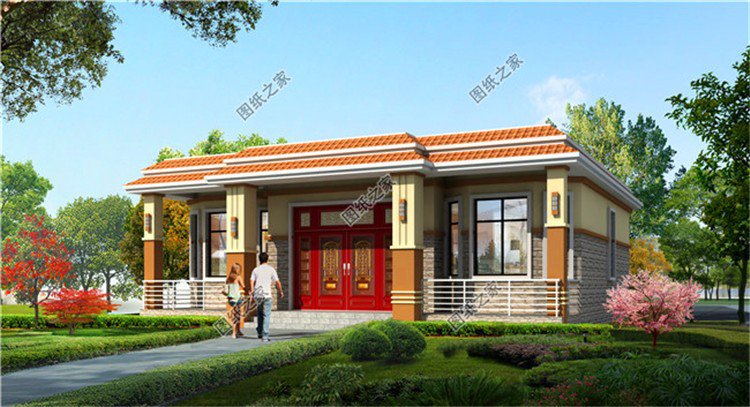 農村一層自建房效果圖大全，老家建一棟可真是太實用了，盡享浪漫田園生活