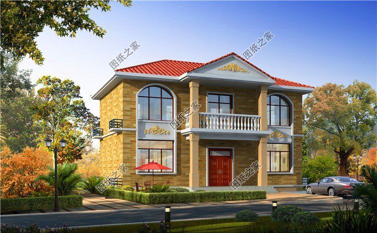 農村建房二層設計效果圖，公共區域空間大，真正自在人家