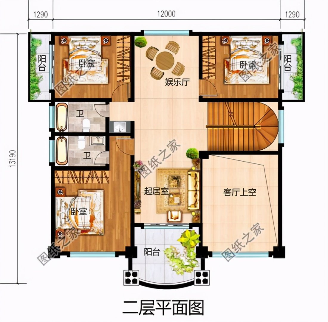 布局實用造價經濟的農村新式小別墅設計圖，絕對是值得建的好房子