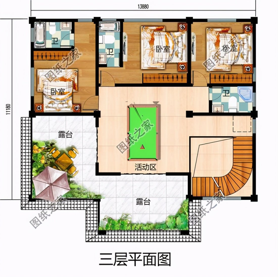 農(nóng)村別墅設(shè)計(jì)三層效果圖，讓人愛(ài)到骨子里，難怪越來(lái)越多人回村建房