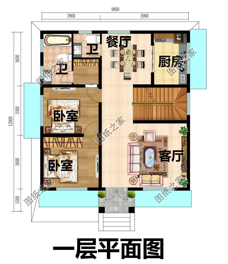 農村二層樓建房造型圖