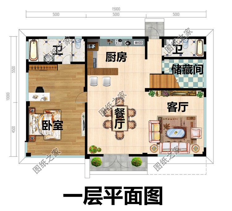 150平方米自建現代二層別墅施工設計圖