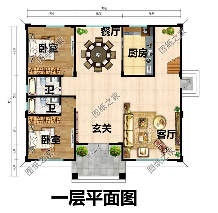新農村私人別墅建筑設計施工圖
