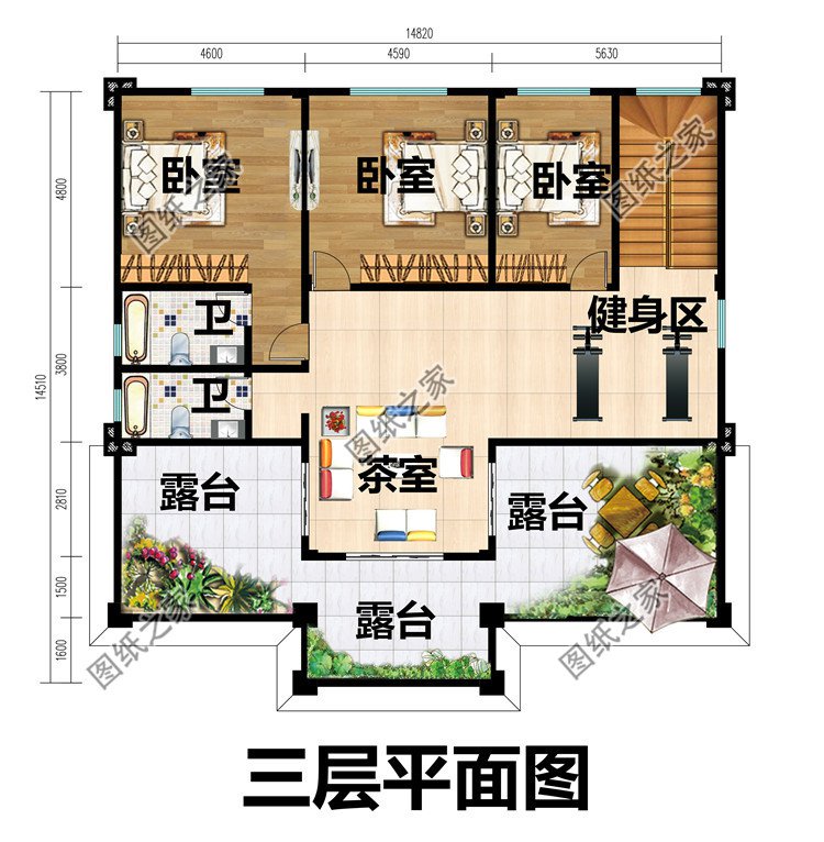 新農村私人別墅建筑設計施工圖