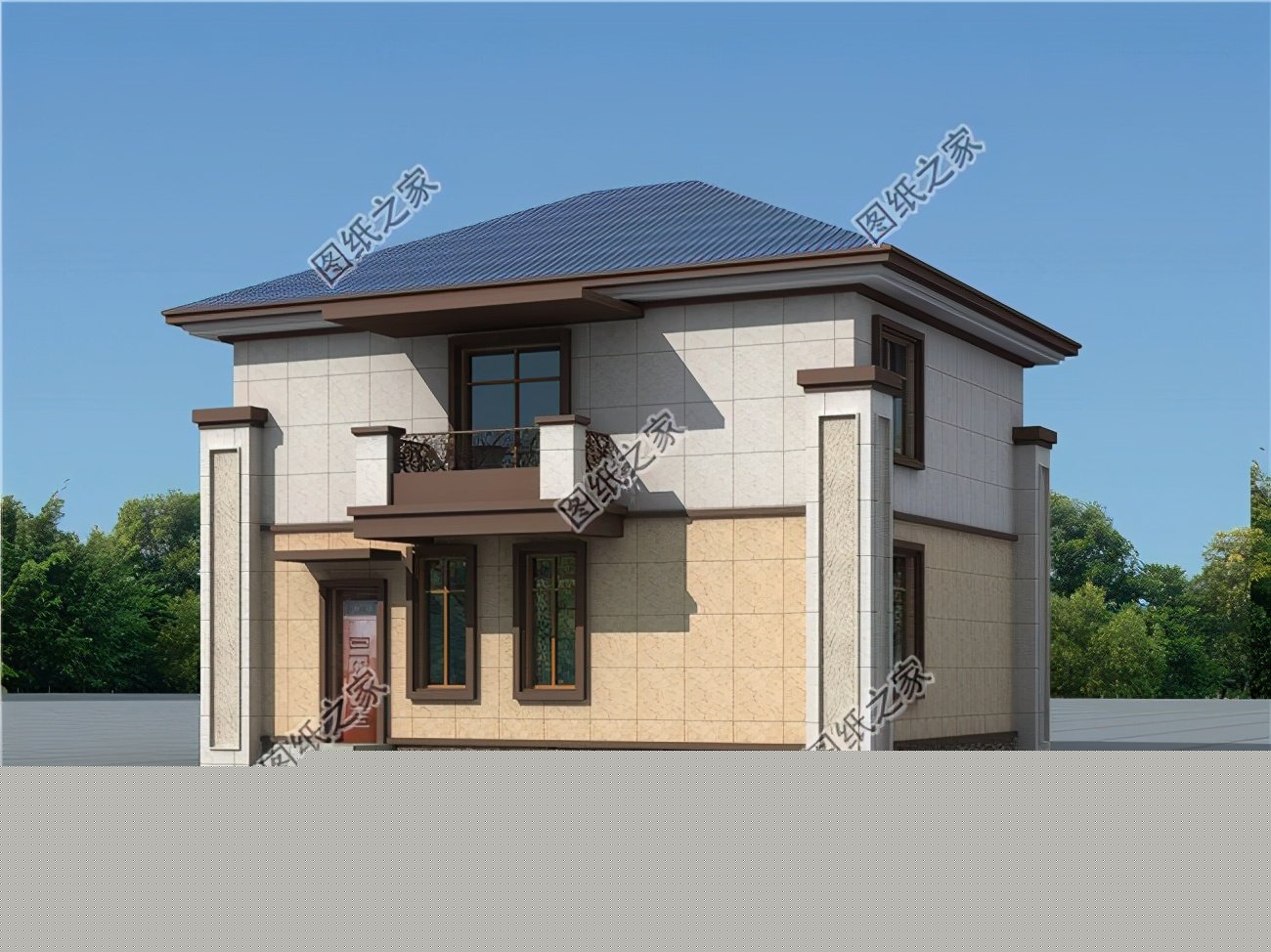 大開(kāi)窗設(shè)計(jì)的二層別墅，都是當(dāng)下流行的現(xiàn)代風(fēng)元素