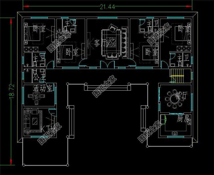 農村蓋房還是一層層好，這三款一層鄉村設計戶型圖精致美觀，喜歡收藏