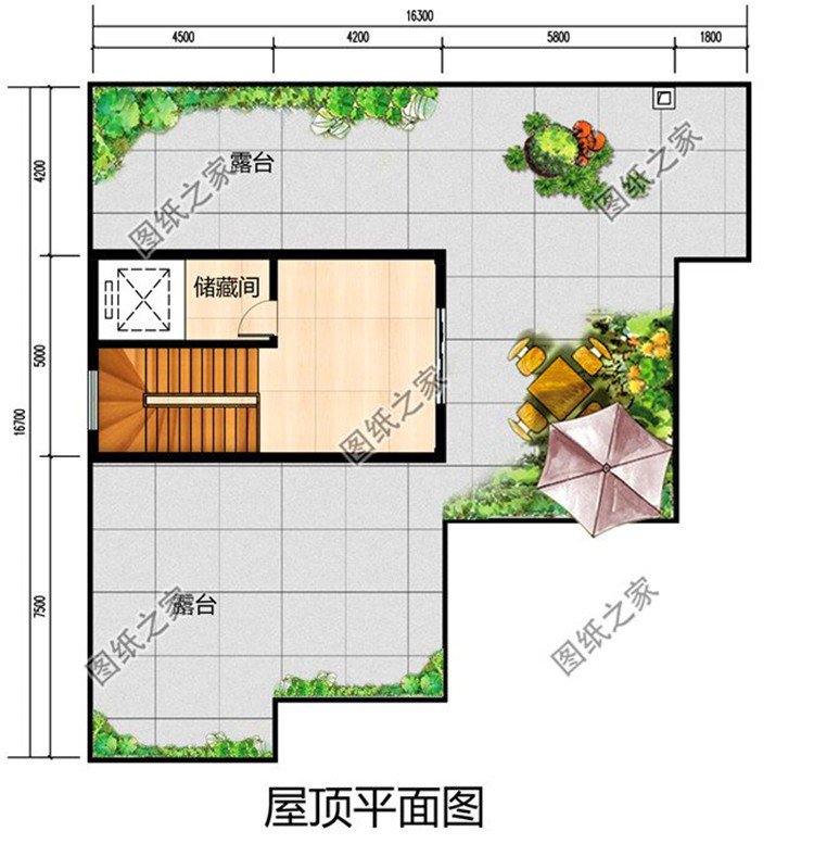 三層現代風格自建房設計圖，布局方便溫馨舒適，各方面齊全