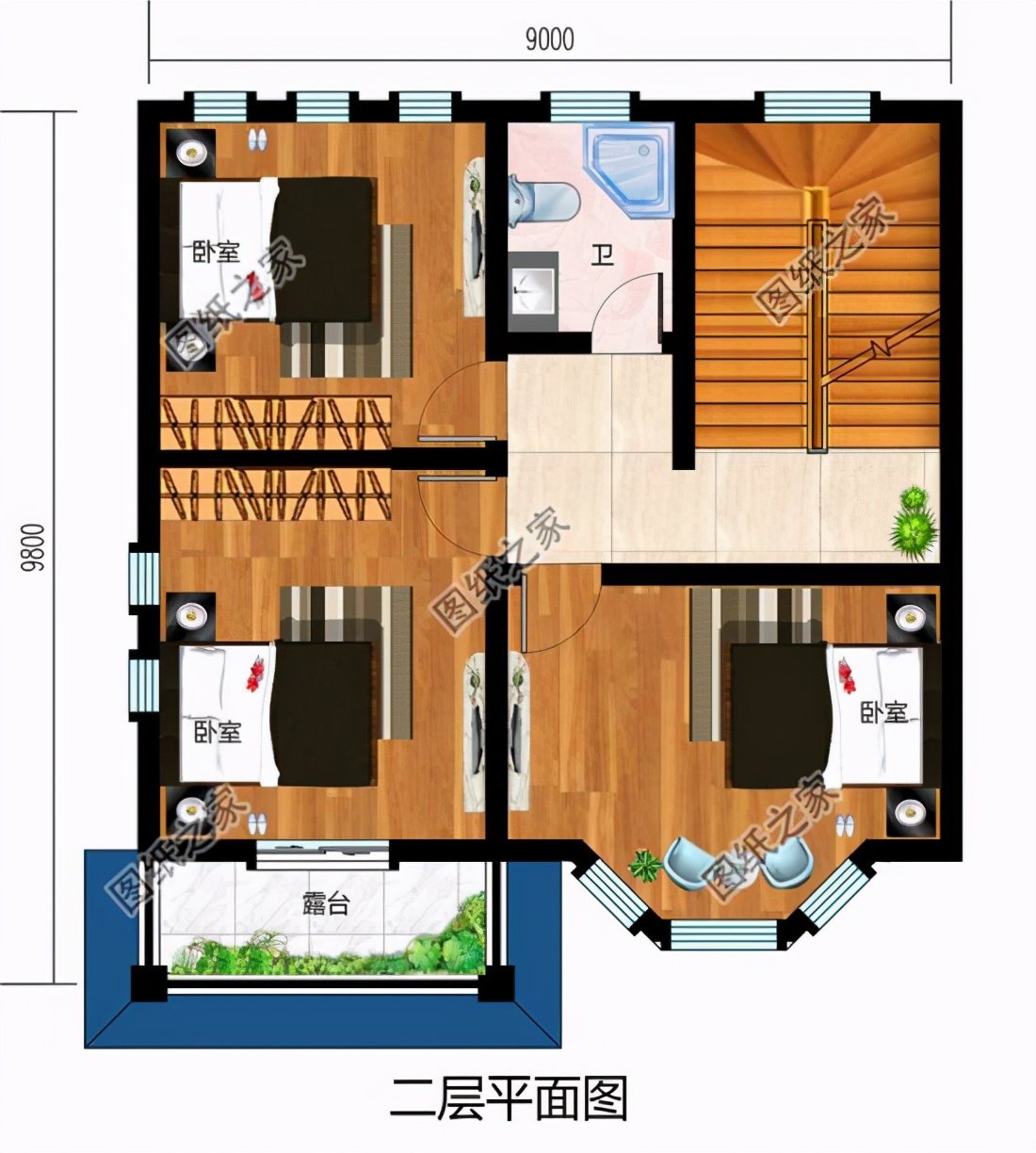 農(nóng)村建房二開間二層別墅設(shè)計(jì)圖，建出來簡直太美，溫馨時(shí)尚顯大氣