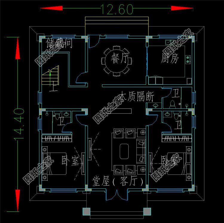 適合農村建的新農村建房四層圖紙設計圖，第三款設計師極力推薦