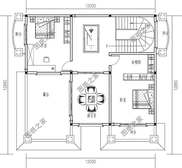 適合農村建的新農村建房四層圖紙設計圖，第三款設計師極力推薦