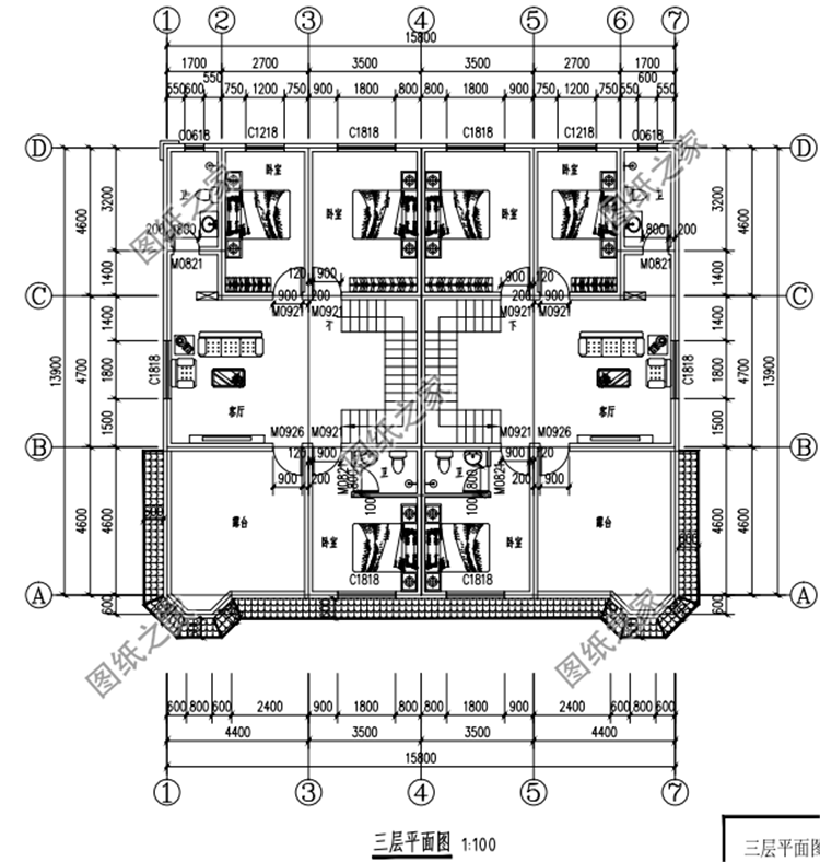 農村兄弟雙拼自建房設計圖，城里有錢你都不到的好戶型
