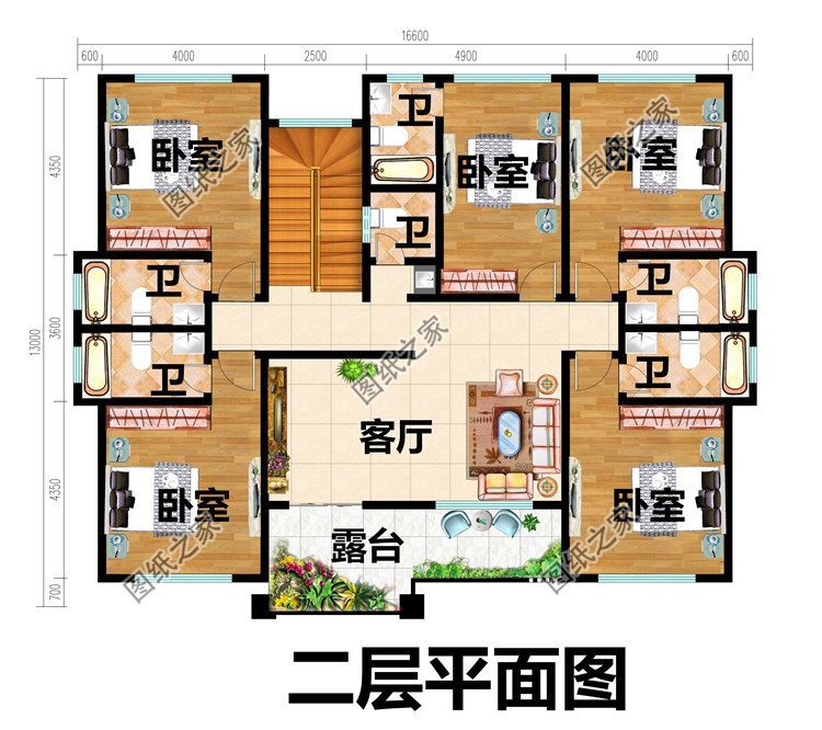 三款農村自建平頂別墅二層設計圖，外觀新穎氣派，建出來秒殺城里房