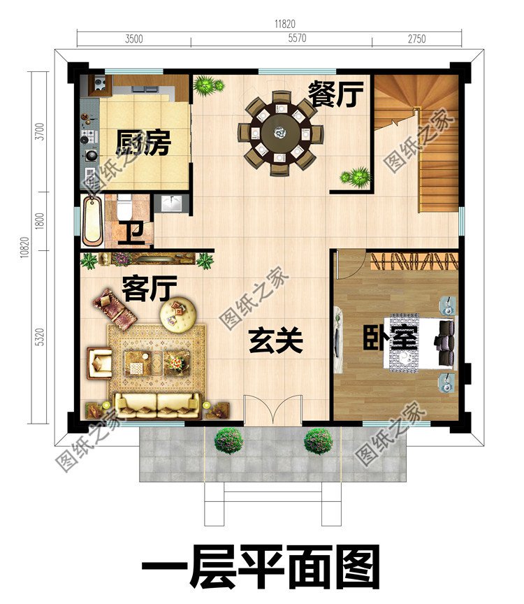 二層簡歐風格別墅設計圖