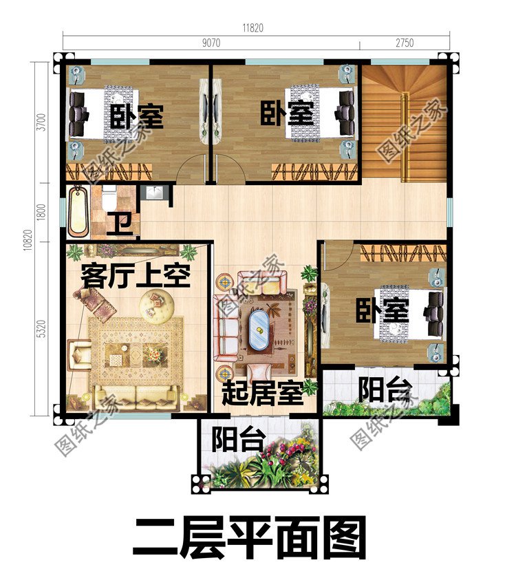 二層簡歐風格別墅設計圖